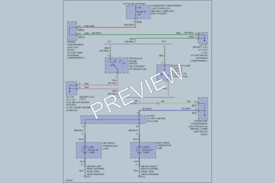 2003 Hyundai SantaFe Exterior Lights wiring diagram preview