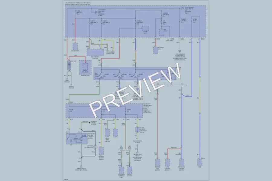 2003 Hyundai SantaFe Power Distribution wiring diagram preview