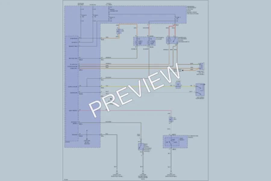 2003 Hyundai SantaFe Warning Systems wiring diagram preview