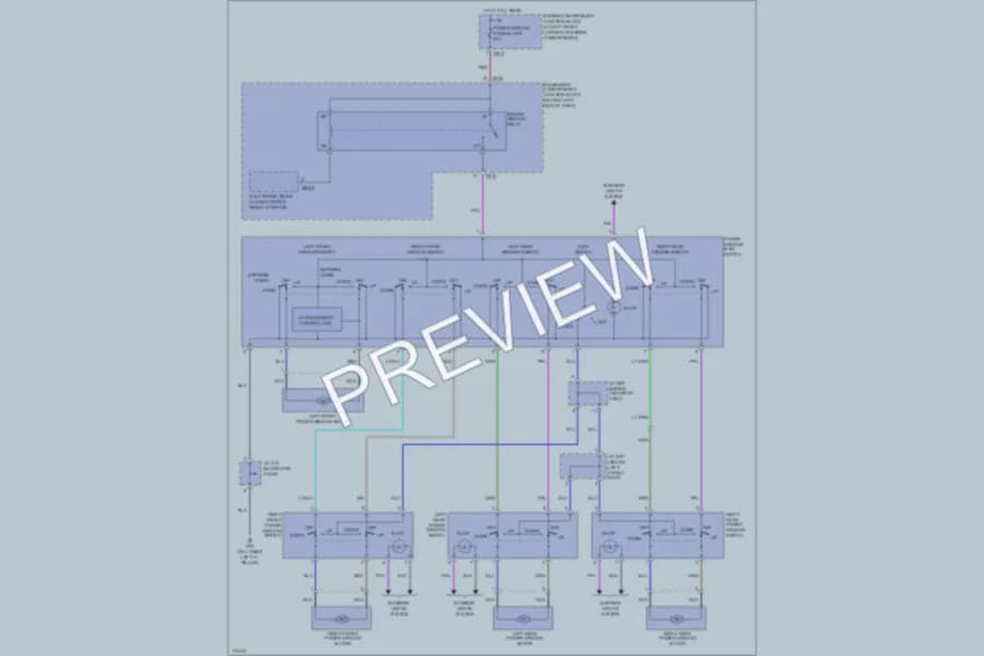 2003 Hyundai Sonata Power Windows wiring diagram preview
