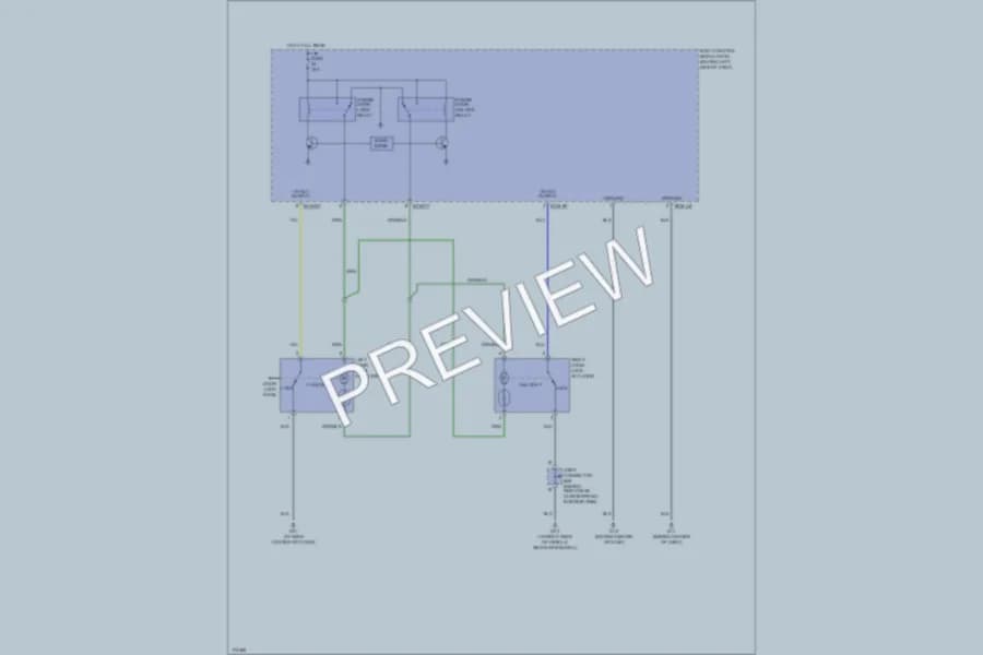 2003 Hyundai Tiburon Power Door Locks wiring diagram preview