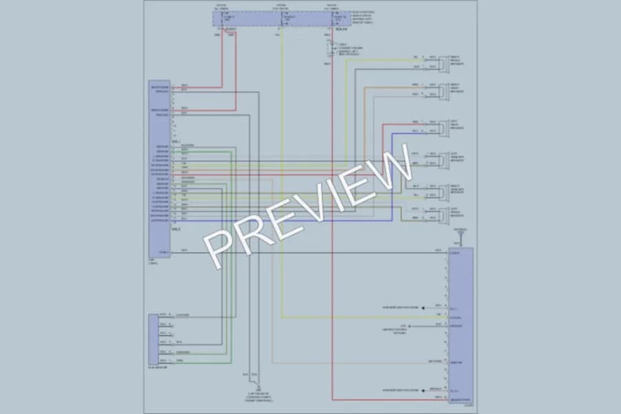 2003 Hyundai Tiburon Radio wiring diagram preview