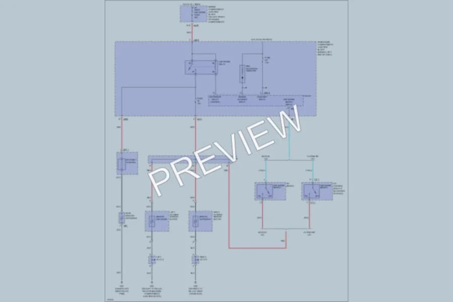 2003 Hyundai XG350 Defoggers wiring diagram preview