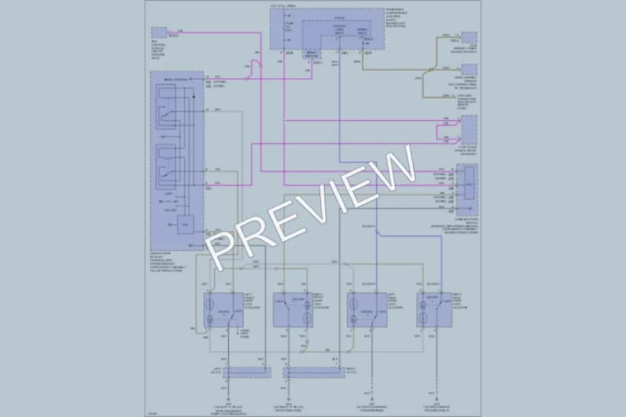 2003 Hyundai XG350 Power Door Locks wiring diagram preview