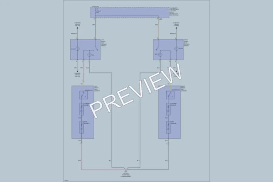 2003 Hyundai XG350 Power Seats wiring diagram preview