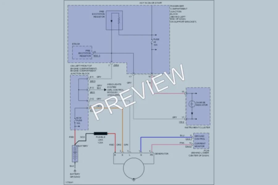 2003 Hyundai XG350 Starting Charging wiring diagram preview