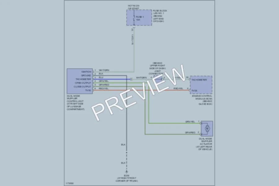 2003 Infiniti M45 Electronic Muffler wiring diagram preview