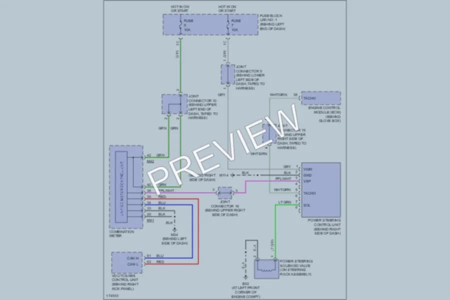 2003 Infiniti M45 Electronic Power Steering wiring diagram preview