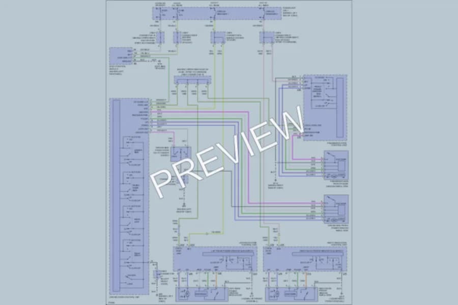 2003 Infiniti Q45 Power Windows wiring diagram preview
