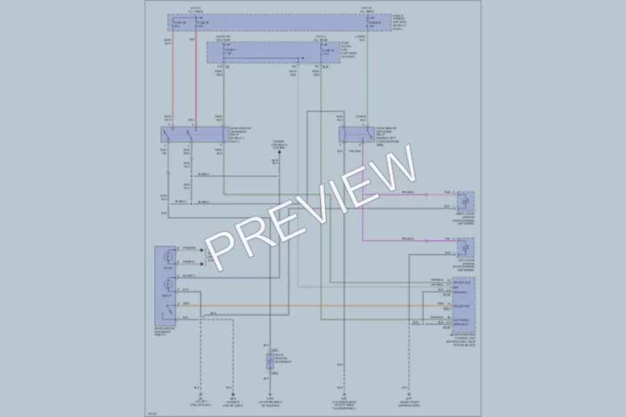 2003 Infiniti QX4 Defoggers wiring diagram preview