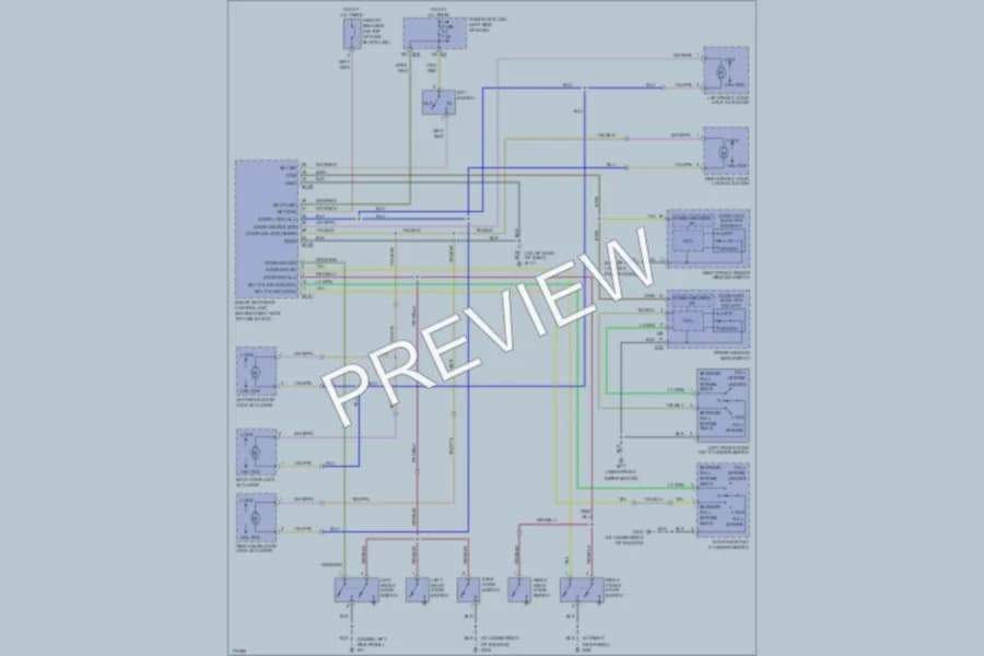 2003 Infiniti QX4 Power Door Locks wiring diagram preview
