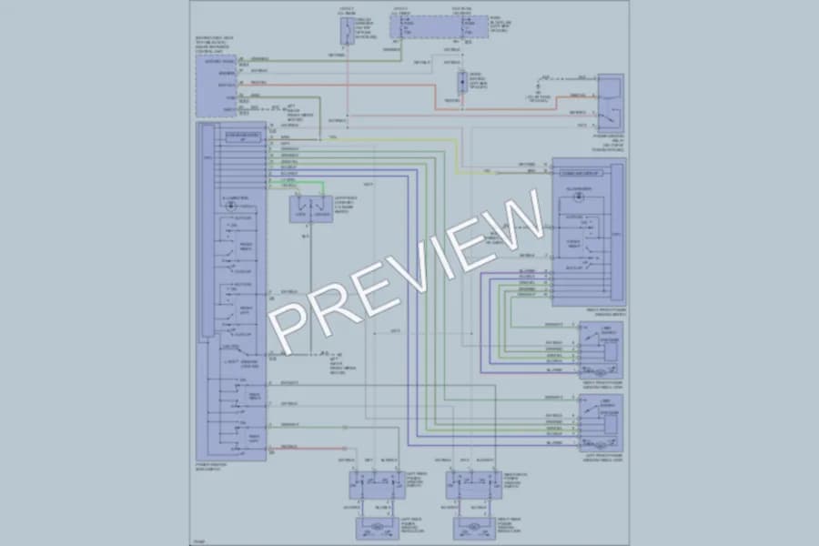 2003 Infiniti QX4 Power Windows wiring diagram preview