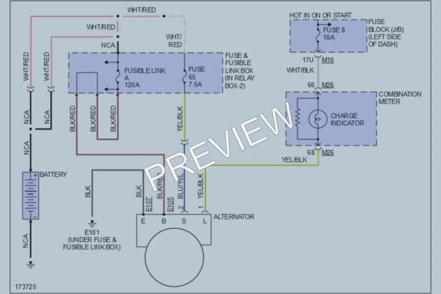 2003 Infiniti QX4 Starting Charging wiring diagram preview