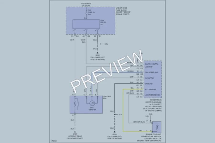 2003 Isuzu Ascender Cooling Fan wiring diagram preview