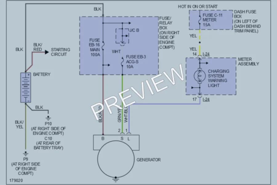 2003 Isuzu Axiom Starting Charging wiring diagram preview