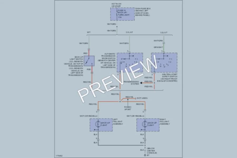 2003 Isuzu RodeoSport Exterior Lights wiring diagram preview