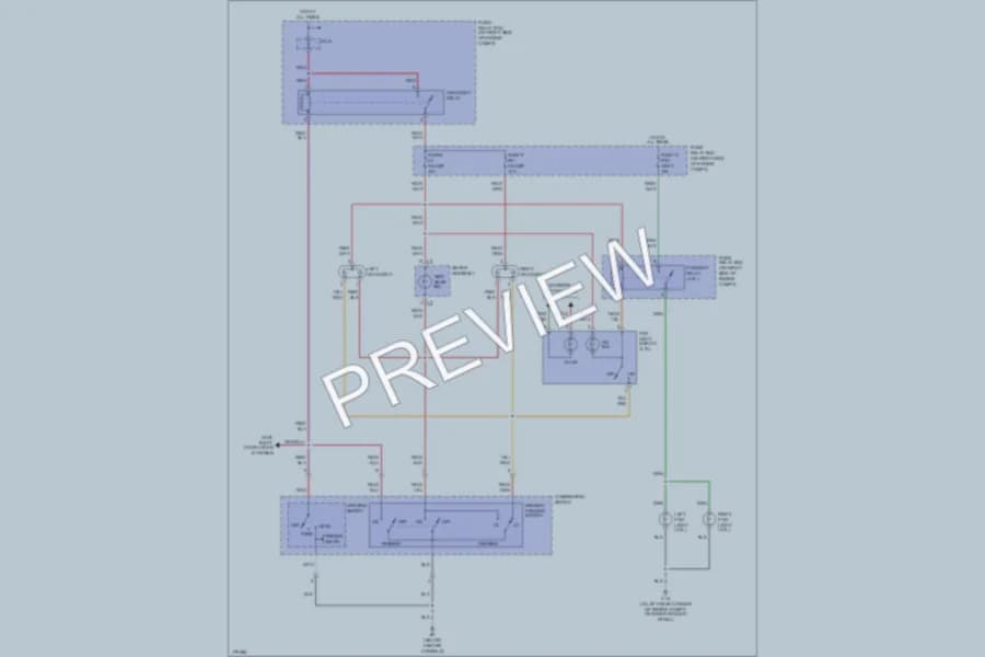 2003 Isuzu RodeoSport Headlights wiring diagram preview