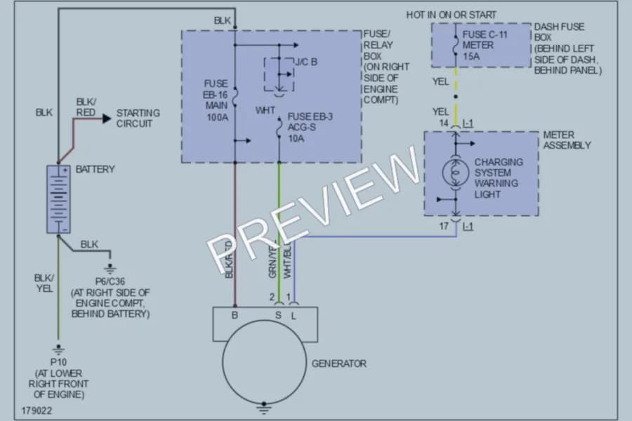 2003 Isuzu RodeoSport Starting Charging wiring diagram preview