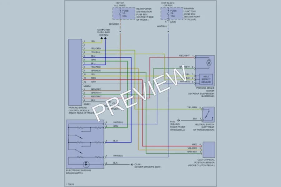2003 Jaguar SType Shift Interlock wiring diagram preview