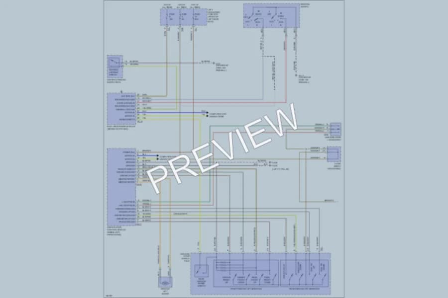 2003 Jaguar XJ8 Power Windows wiring diagram preview