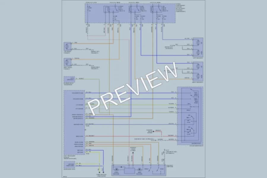 2003 Jaguar XJR Headlights wiring diagram preview