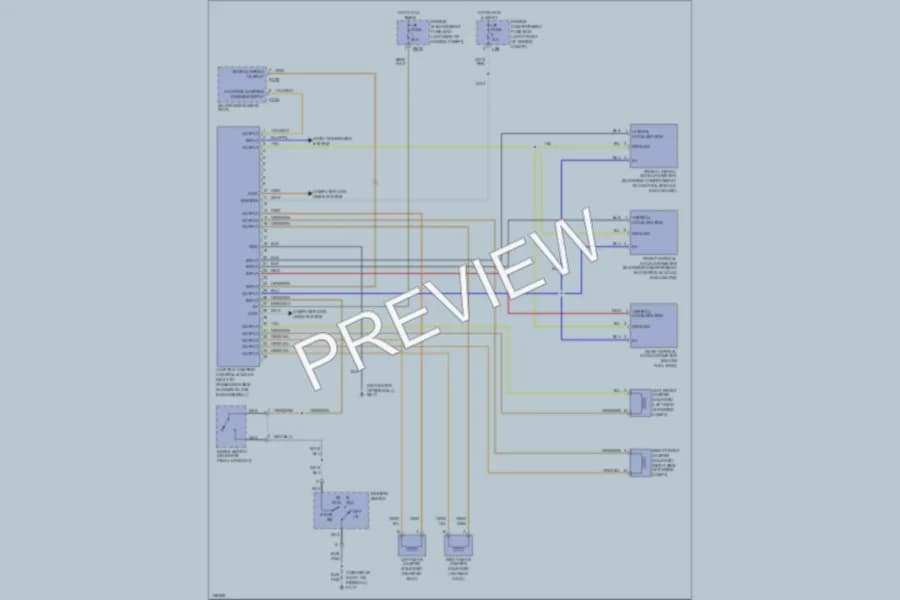 2003 Jaguar XJSuper Electronic Suspension wiring diagram preview