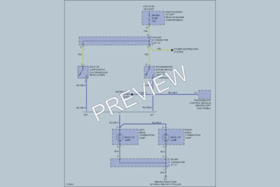 2003 Kia Rio Exterior Lights wiring diagram preview