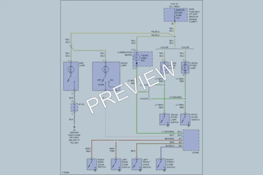 2003 Kia Rio Interior Lights wiring diagram preview