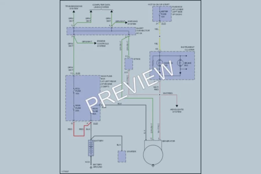 2003 Kia Rio Starting Charging wiring diagram preview