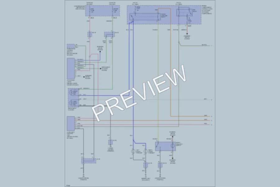 2003 Kia Sedona Headlights wiring diagram preview