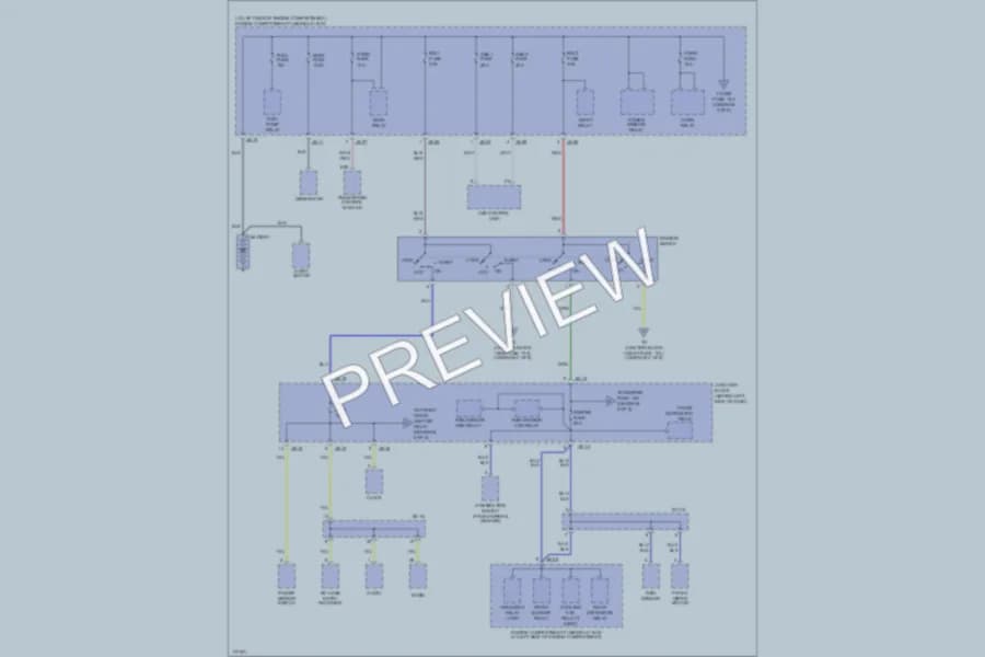 2003 Kia Sedona Power Distribution wiring diagram preview