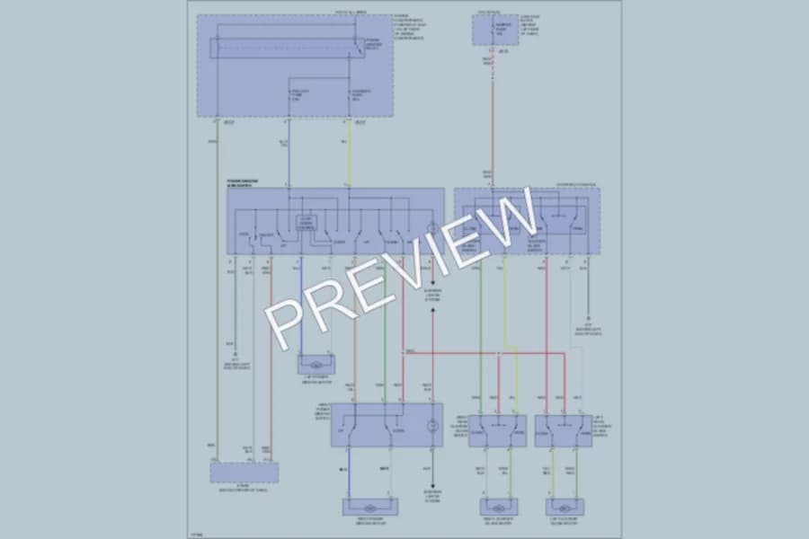 2003 Kia Sedona Power Windows wiring diagram preview