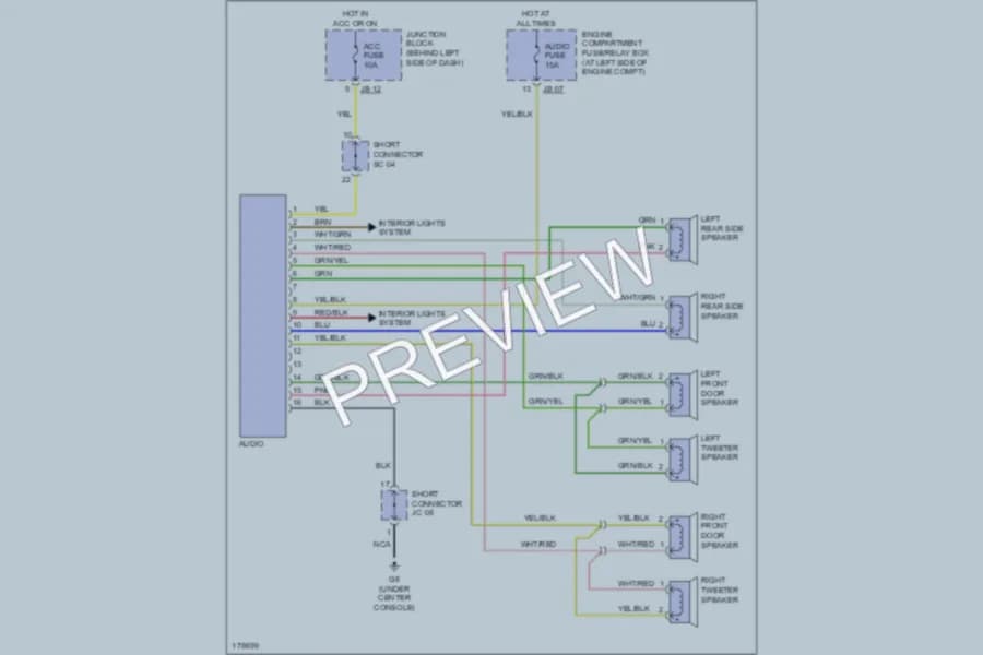2003 Kia Sedona Radio wiring diagram preview
