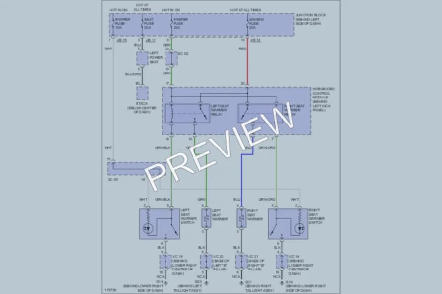 2003 Kia Sorento Power Seats wiring diagram preview