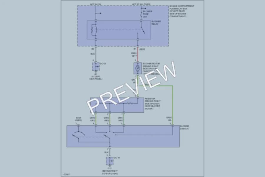 2003 Kia Spectra Air Conditioning wiring diagram preview
