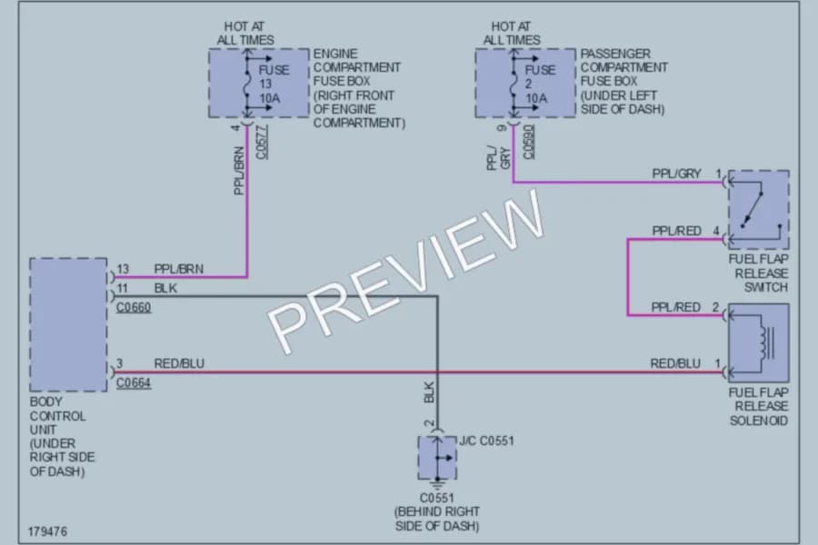 2003 LandRover Discovery Trunk Tailgate Fuel Door wiring diagram preview