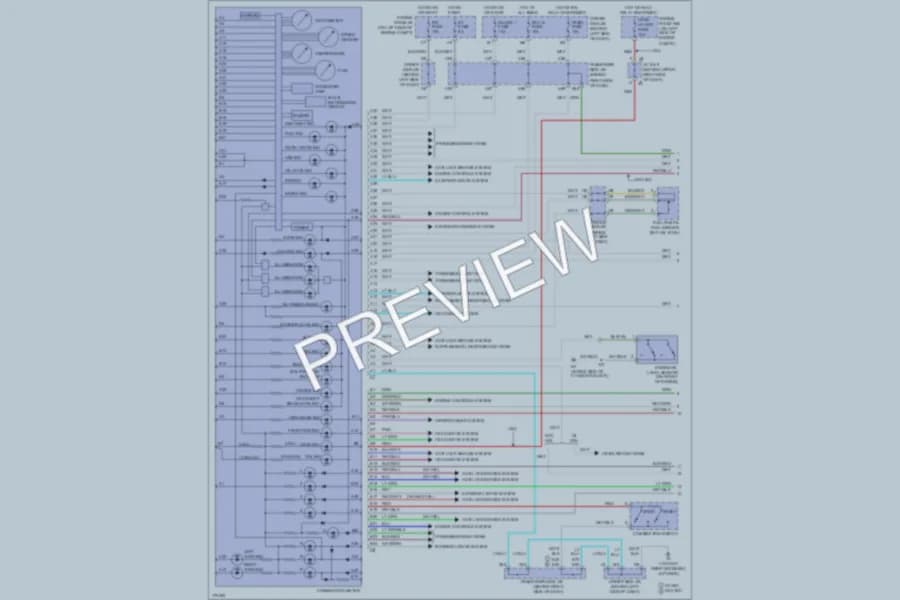 2003 Lexus ES300 Instrument Cluster wiring diagram preview