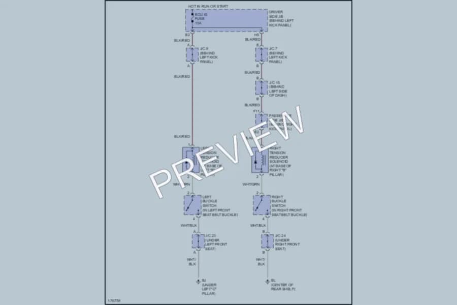 2003 Lexus GS430 Passive Restraints wiring diagram preview