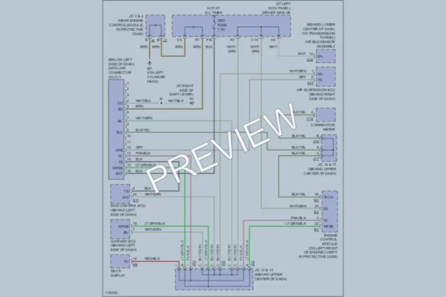 2003 Lexus LS430 Computer Data Lines wiring diagram preview