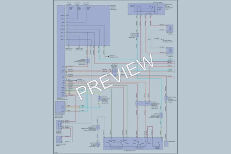 2003 Lexus LX470 Headlights wiring diagram preview