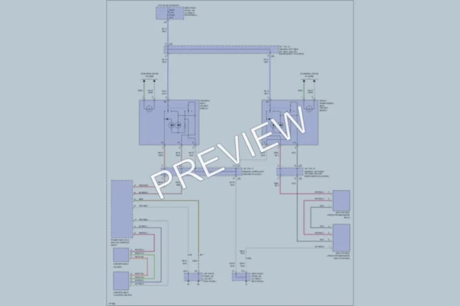 2003 Lexus LX470 Power Seats wiring diagram preview