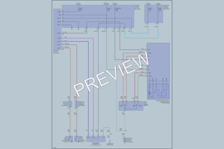 2003 Lexus LX470 Power Top Sunroof wiring diagram preview