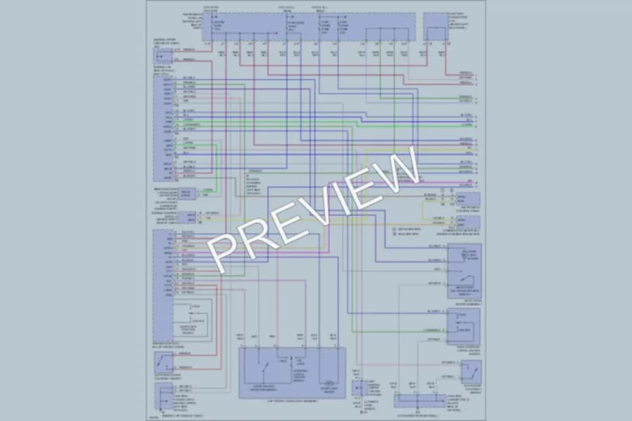 2003 Lexus RX300 Power Door Locks wiring diagram preview