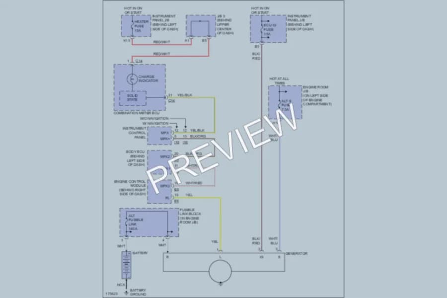 2003 Lexus RX300 Starting Charging wiring diagram preview