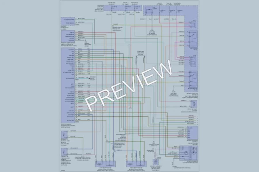 2003 Lincoln Aviator Air Conditioning wiring diagram preview