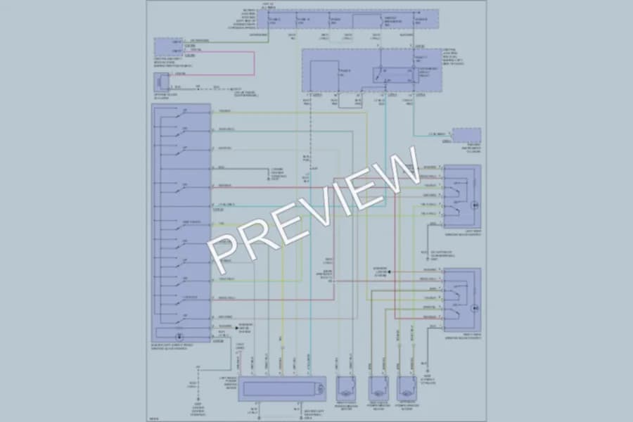 2003 Lincoln Aviator Power Windows wiring diagram preview