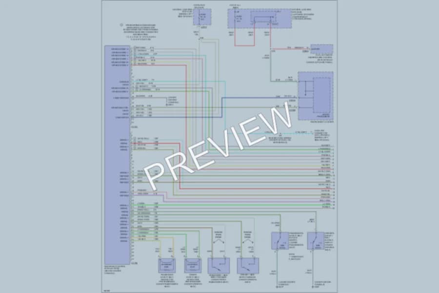 2003 Lincoln Aviator Supplemental Restraints wiring diagram preview