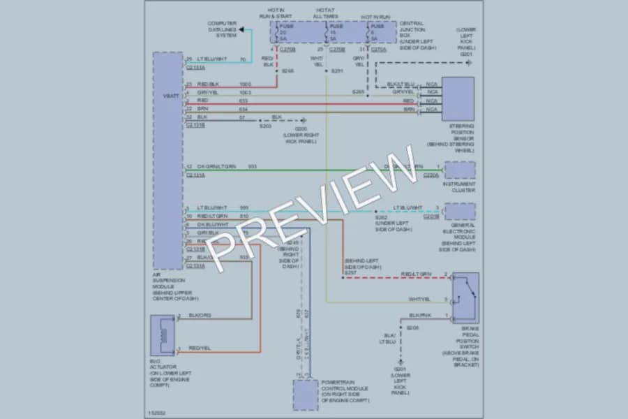 2003 Lincoln Blackwood Electronic Power Steering wiring diagram preview