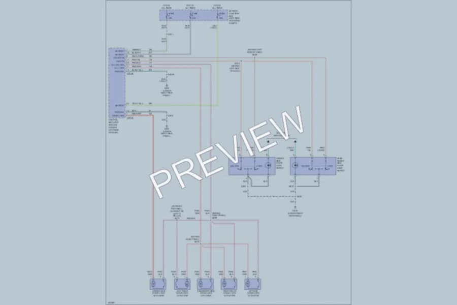 2003 Lincoln Blackwood Power Door Locks wiring diagram preview