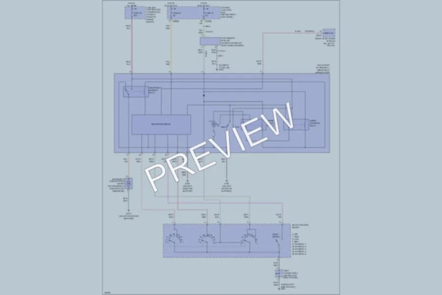 2003 Lincoln LS Wiper Washer wiring diagram preview